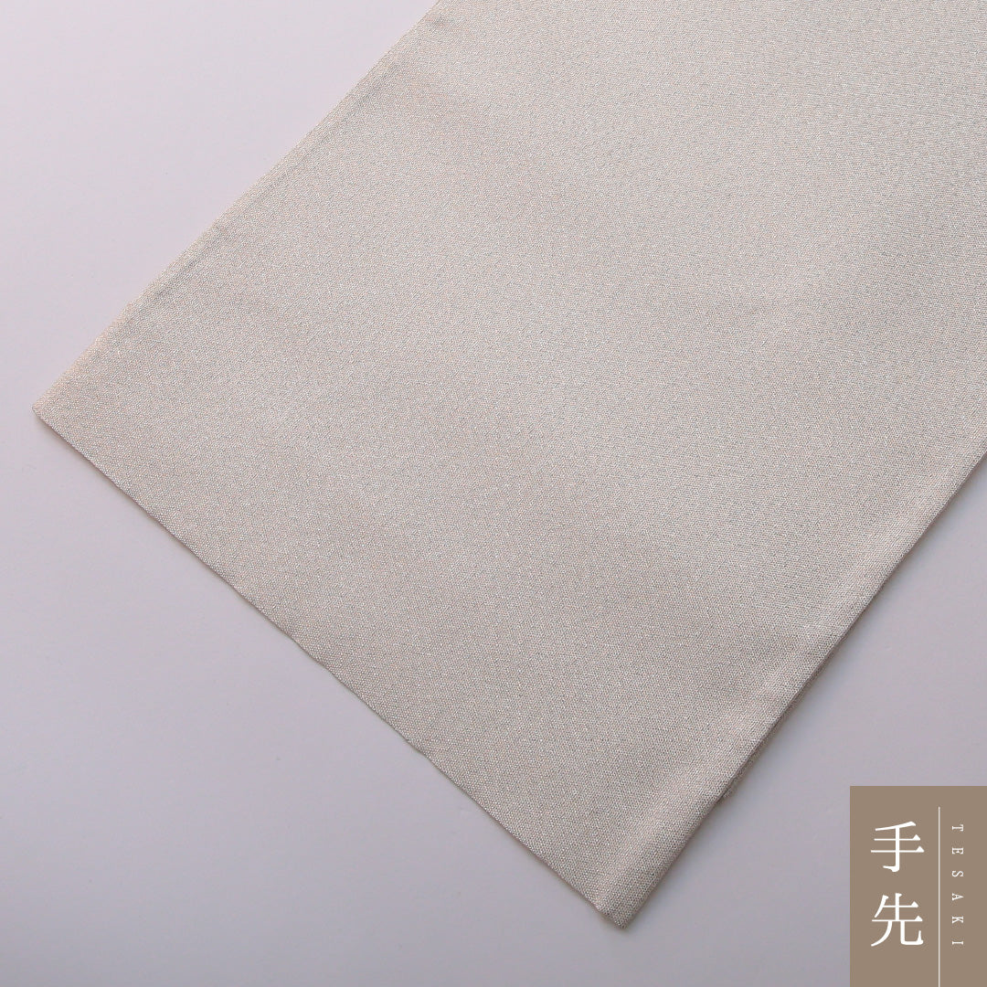 袋帯 帯丈428cm フォーマル ポイント柄 Aランク 正絹 鶴 雲 銀系 1223-01976