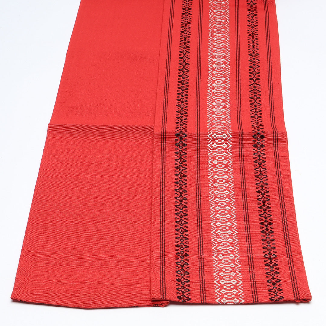 半幅帯 帯丈320cm カジュアル 小袋帯 全通 未仕立て Sランク 正絹 博多織 献上柄 ピンク系 1225-00639