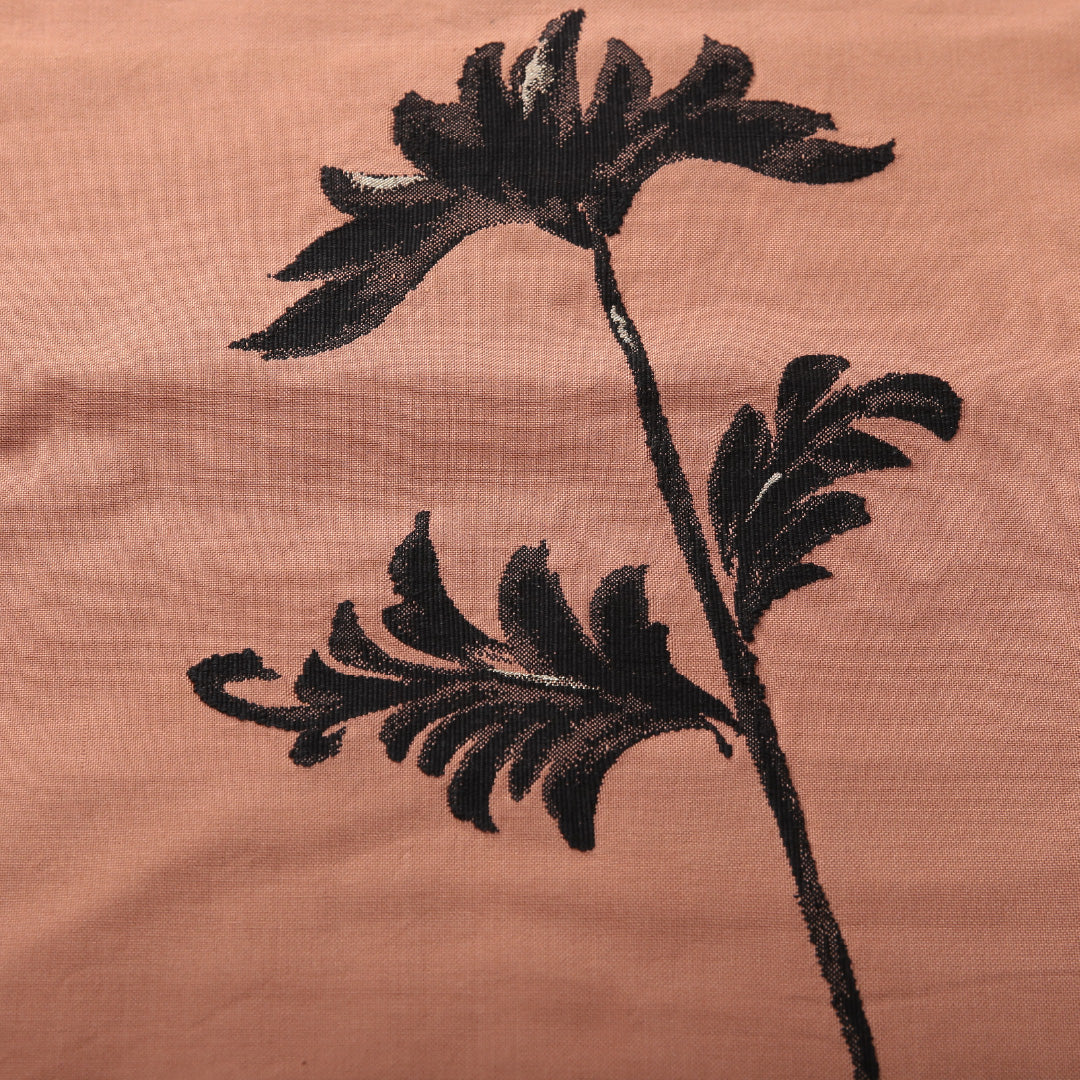 九寸名古屋帯 帯丈340cm カジュアル 名古屋仕立て ポイント柄 Aランク 正絹 綴れ織 花柄 朱系 1224-03816