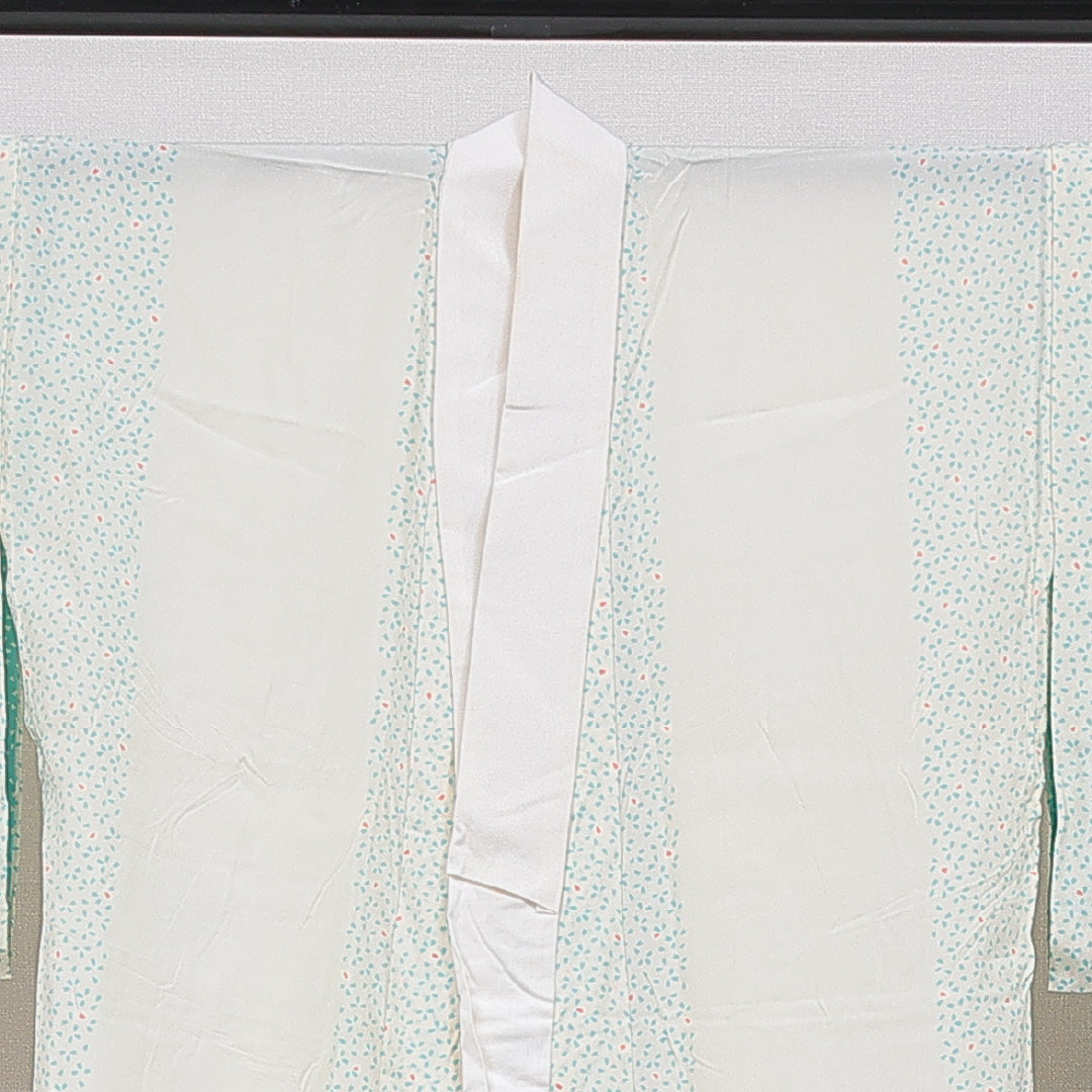 長襦袢 無双袖 身丈132cm 裄丈64cm 正絹 Cランク XLサイズ 創作柄 水色系 LP 1239-16689