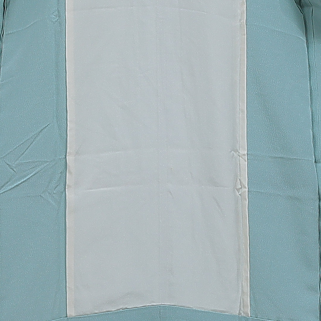 長襦袢 無双袖 身丈124cm 裄丈66cm 正絹 Aランク Mサイズ 居敷当て 無地 緑系 RP 1239-16624