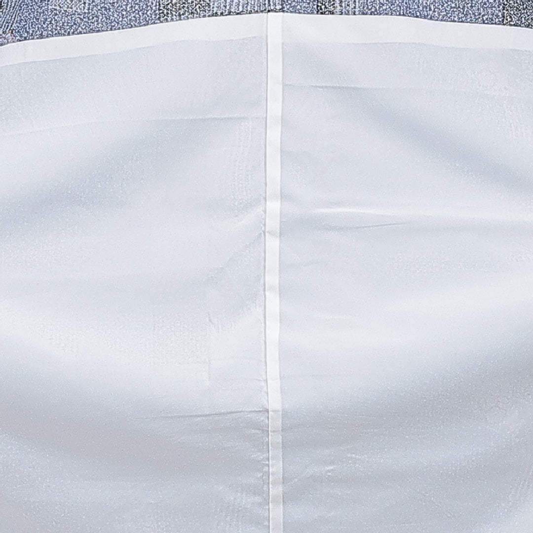 小紋 洗える着物 胴抜き 身丈162cm 裄丈67cm ポリエステル Cランク Lサイズ バチ衿 インフォーマル 花柄 青系 1215-16339