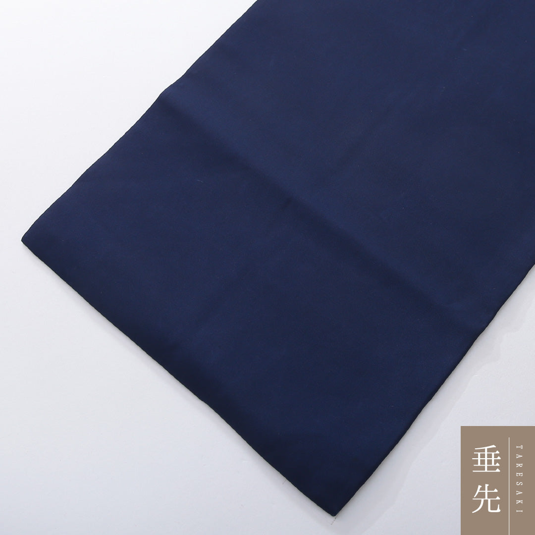 九寸名古屋帯 帯丈349cm インフォーマル 名古屋仕立て ポイント柄 Bランク 正絹 塩瀬 芙蓉 紺系 1224-03899