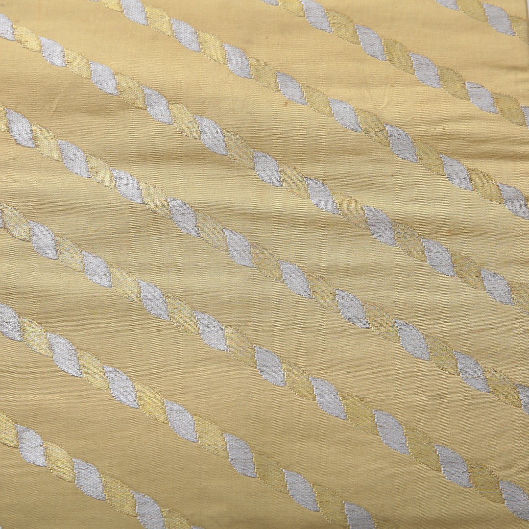 九寸名古屋帯 帯丈347cm インフォーマル 名古屋仕立て 六通 Cランク 正絹 創作柄 黄系 緑系 1224-03948