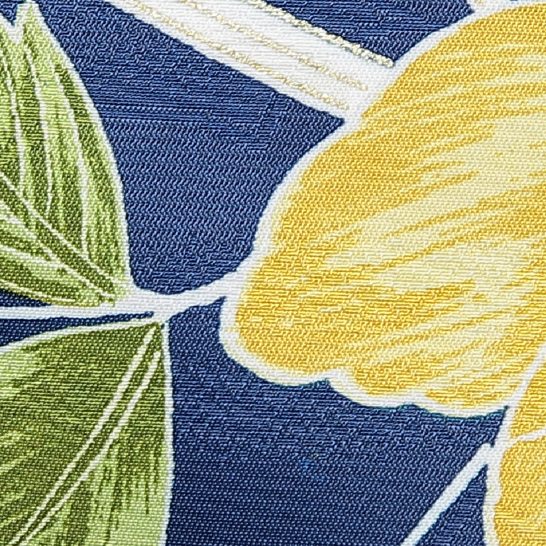 小紋 洗える着物 袷 身丈156cm 裄丈63cm ポリエステル Bランク Mサイズ 広衿 インフォーマル 牡丹 青系 1215-15802