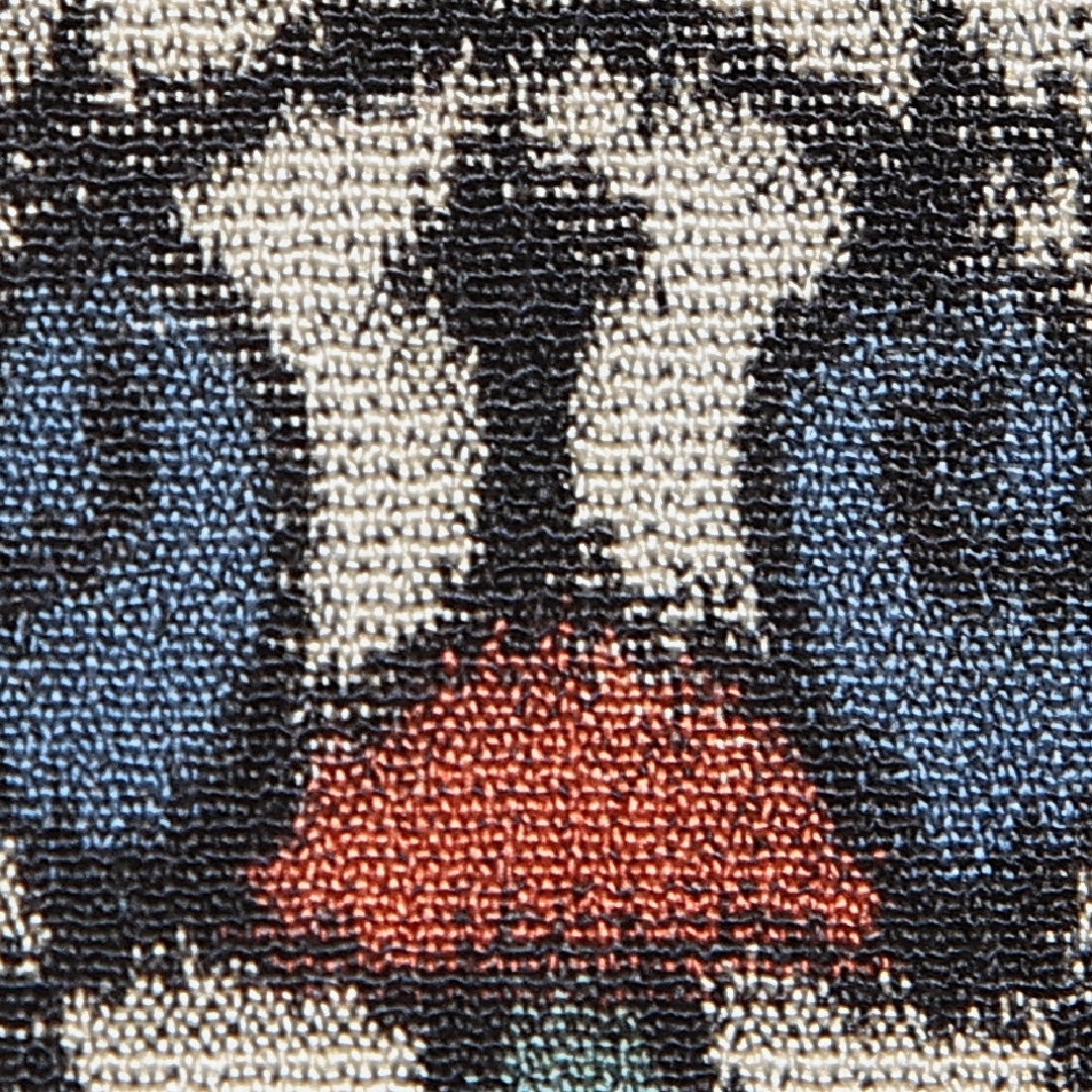 アンティーク お召 袷 身丈155cm 裄丈62cm 正絹 Cランク Mサイズ 広衿 創作柄 多色系 1265-16042