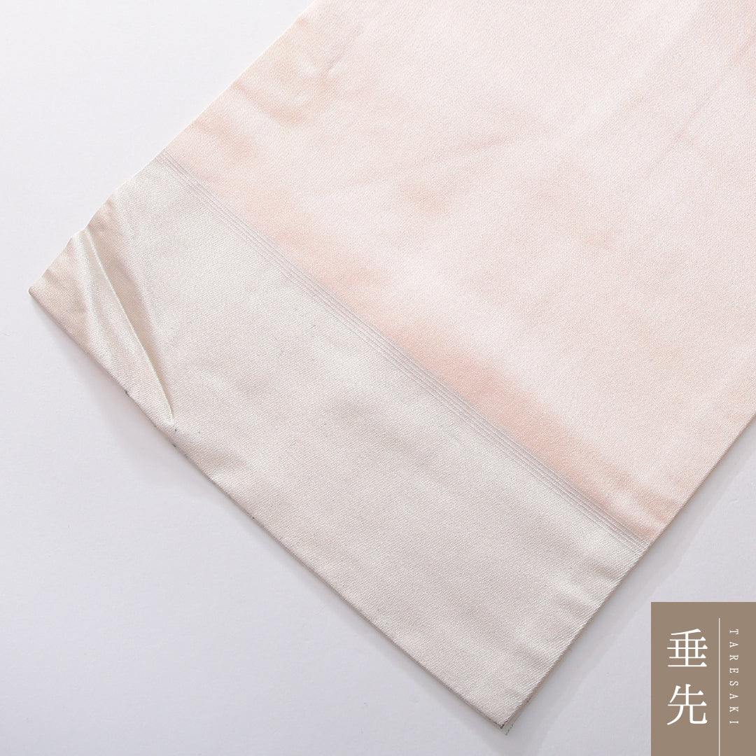 九寸名古屋帯 帯丈350cm セミフォーマル 名古屋仕立て ポイント柄 Cランク 正絹 吉祥文様 菊 ピンク系 1224-03833