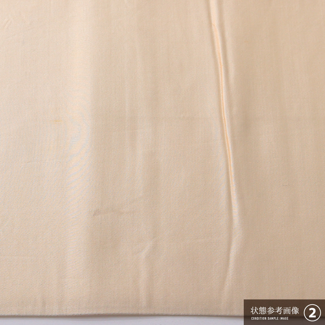 袋帯 帯丈416cm 正絹 六通 フォーマル 笹 吉祥文様 クリーム系 1243-01981