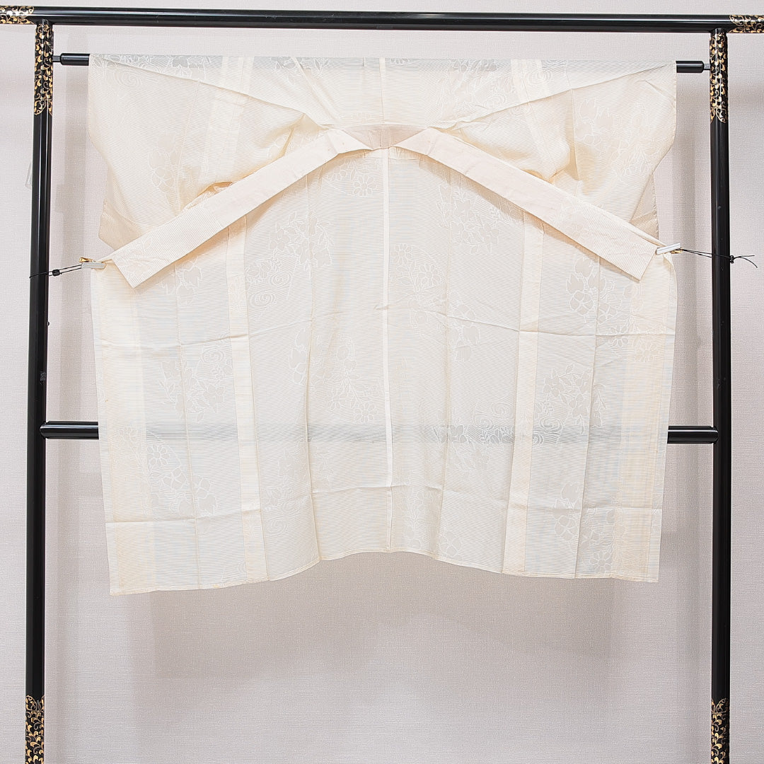 夏物 長襦袢 絽 身丈120cm 裄丈62cm 正絹 Cランク Sサイズ 桔梗 白系 LP 1239-15410