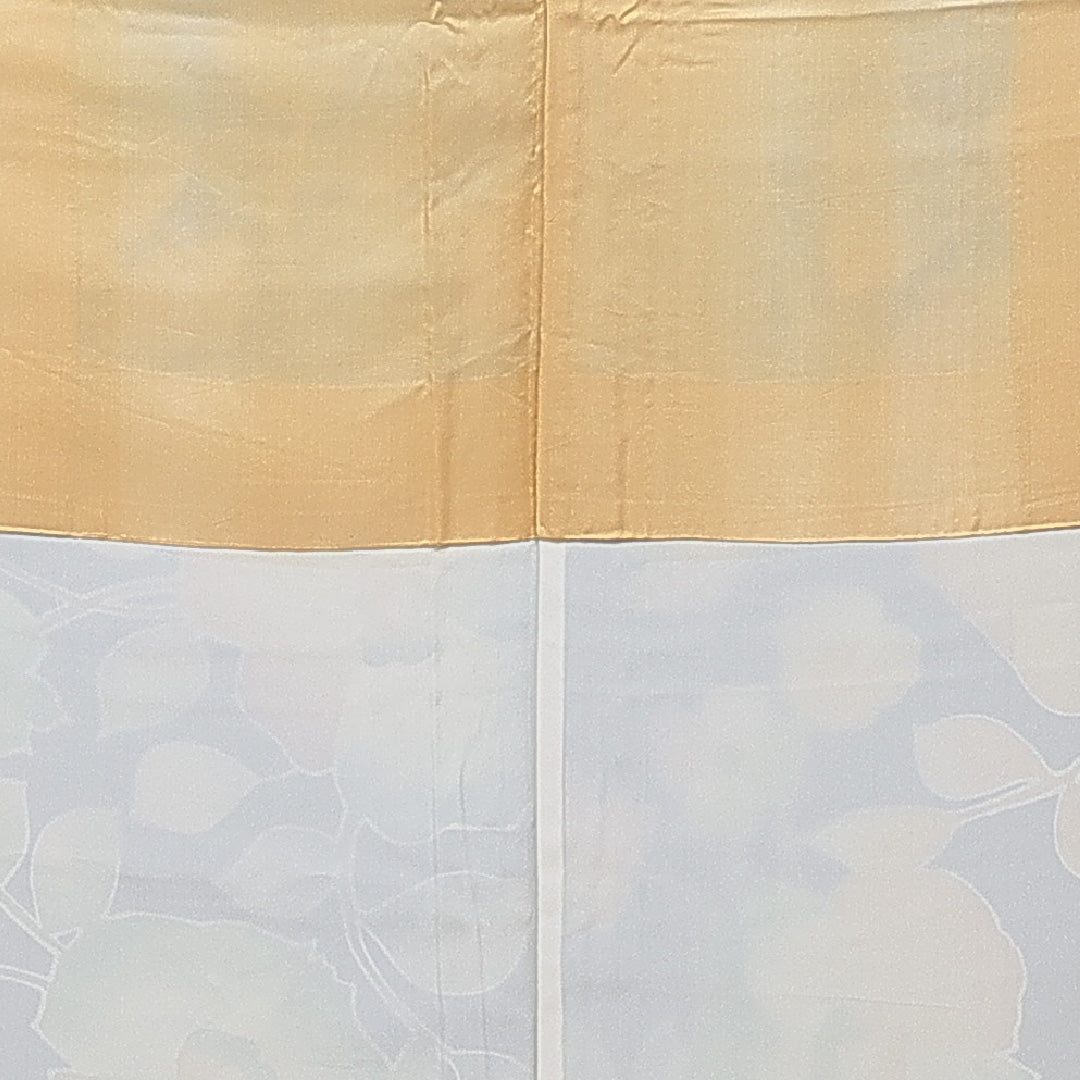 小紋 袷 身丈169cm 裄丈65cm 正絹 Sランク インフォーマル 広衿 XLサイズ 椿 紺系 RP 1221-15363