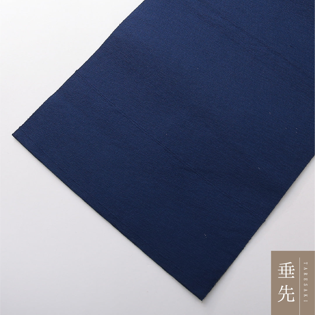 八寸名古屋帯 帯丈352cm カジュアル 松葉仕立て ポイント柄 Dランク 正絹 綴れ織 蝶 紺系 1224-03777