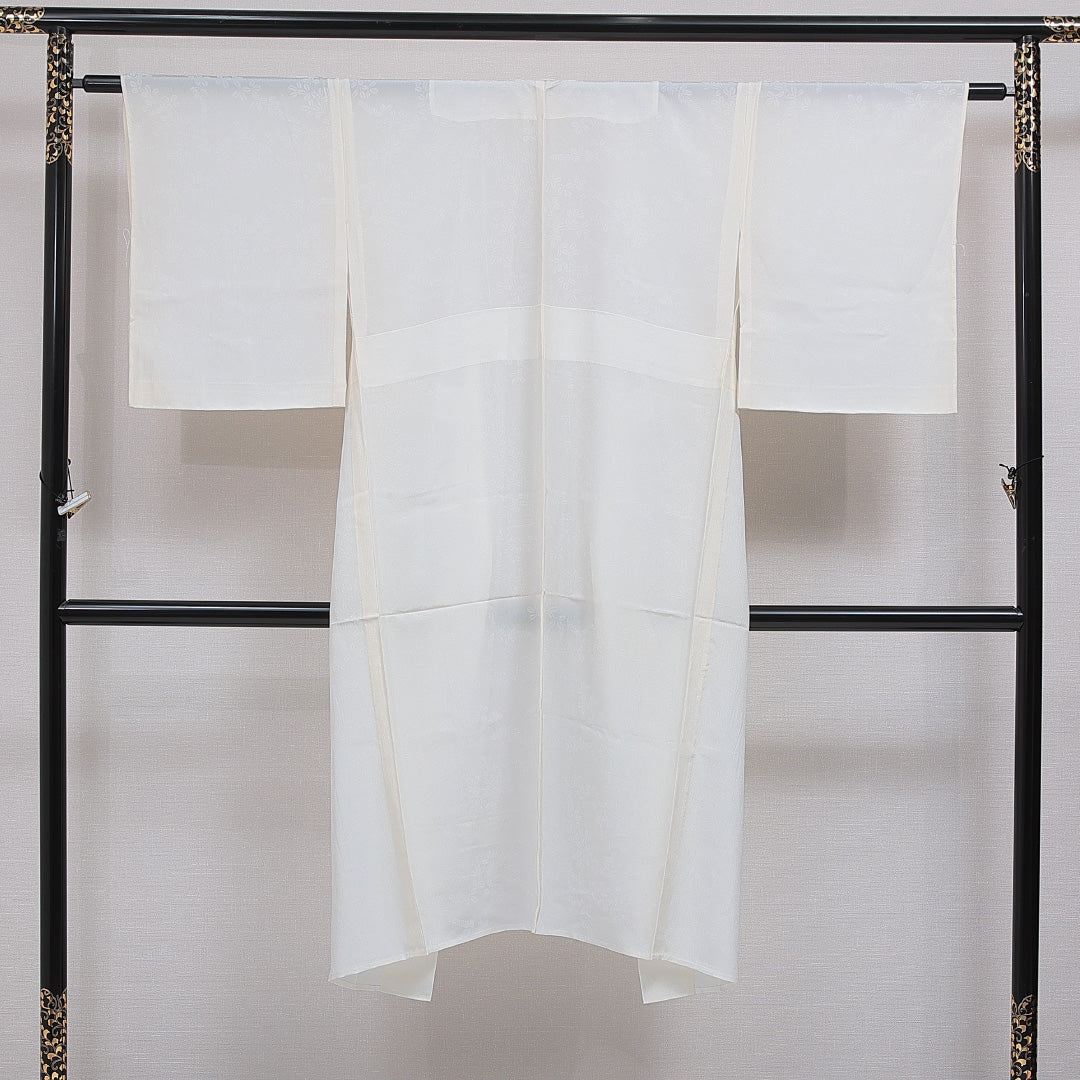 長襦袢 単衣 身丈129cm 裄丈62cm 正絹 Sランク Lサイズ 萩 白系 RP 1239-16584