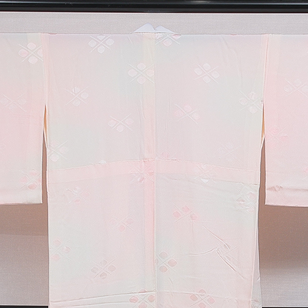 長襦袢 無双袖 身丈129cm 裄丈64cm 正絹 Sランク Lサイズ 創作柄 ピンク系 RP 1239-16602