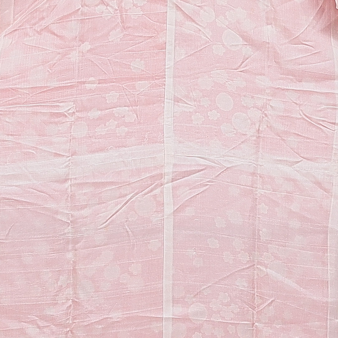 アンティーク 長襦袢 無双袖 身丈130cm 裄丈64cm 正絹 Cランク Lサイズ 桜 赤系 RP 1239-16697