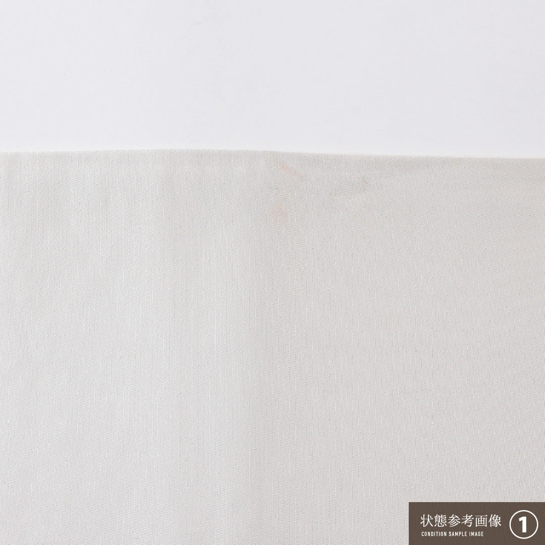袋帯 帯丈416cm 正絹 ポイント柄 帯芯なし セミフォーマル 色紙 四季草花 作家物 落款 白系 1243-02209
