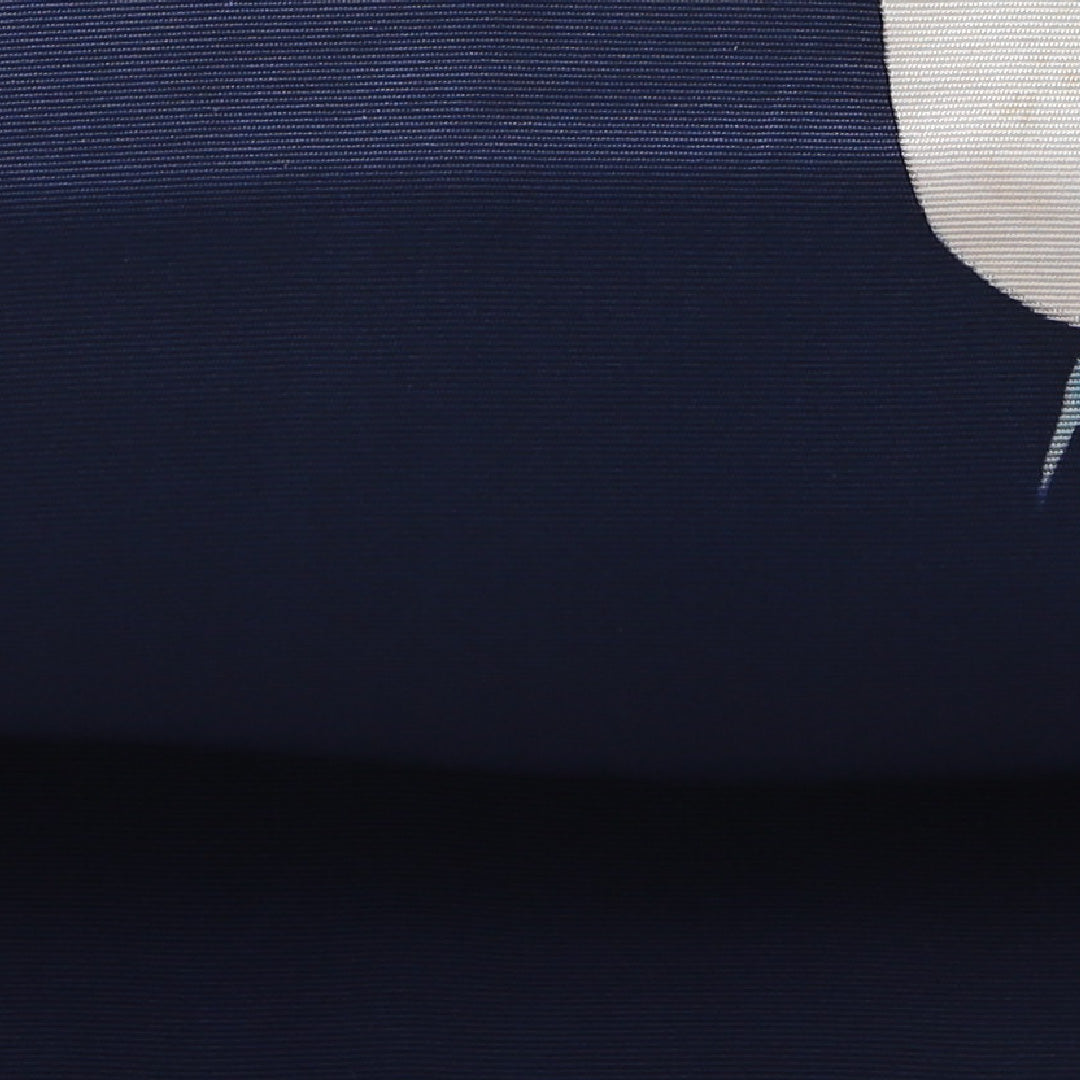 九寸名古屋帯 帯丈349cm インフォーマル 名古屋仕立て ポイント柄 Bランク 正絹 塩瀬 芙蓉 紺系 1224-03899