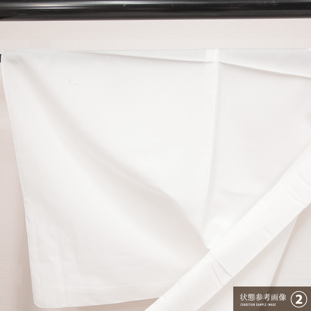 洗える着物 長襦袢 男性用 袷 身丈136cm 裄丈69cm ポリエステル Bランク 五つ紋 (丸に並び鷹の羽) Mサイズ 白系 RP 1241-16895