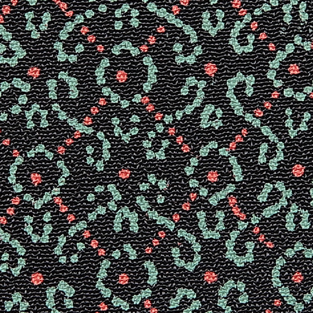 アンティーク 小紋 袷 身丈148cm 裄丈60cm 正絹 Cランク XSサイズ バチ衿 創作柄 緑系 1215-15684