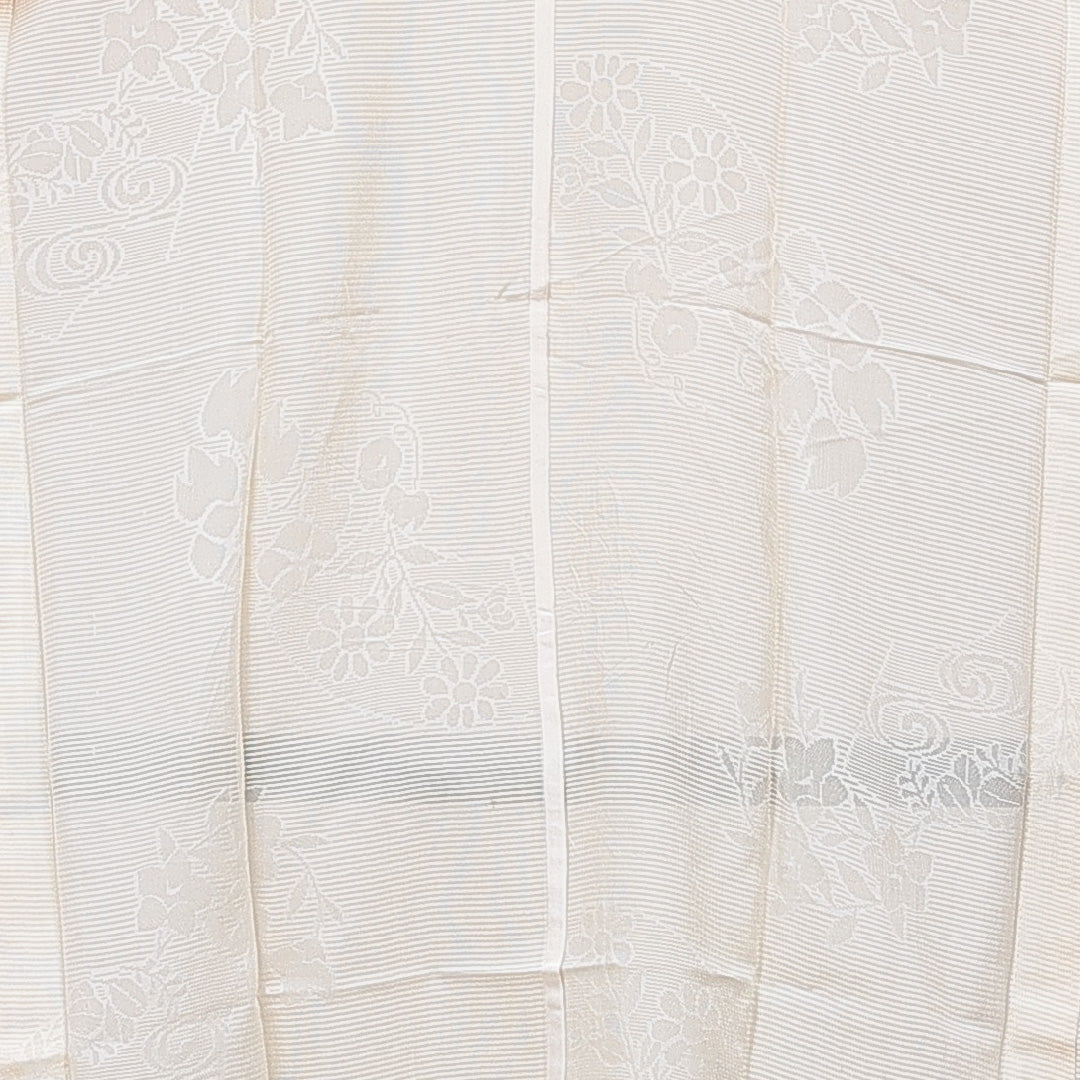 夏物 長襦袢 絽 身丈120cm 裄丈62cm 正絹 Cランク Sサイズ 桔梗 白系 LP 1239-15410