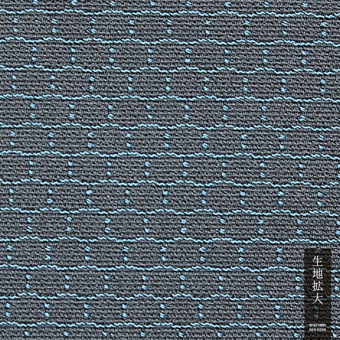 男着物 袷 身丈134cm 裄丈64cm 正絹 Aランク XSサイズ 棒衿 カジュアル 創作柄 紺系 1219-15236