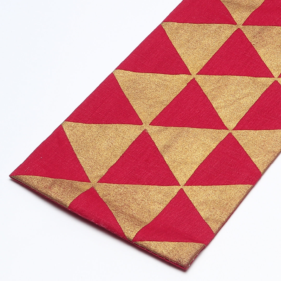 半幅帯 帯丈352cm 踊り用 小袋帯 全通 Aランク 正絹 鱗 赤系 青系 1225-00643