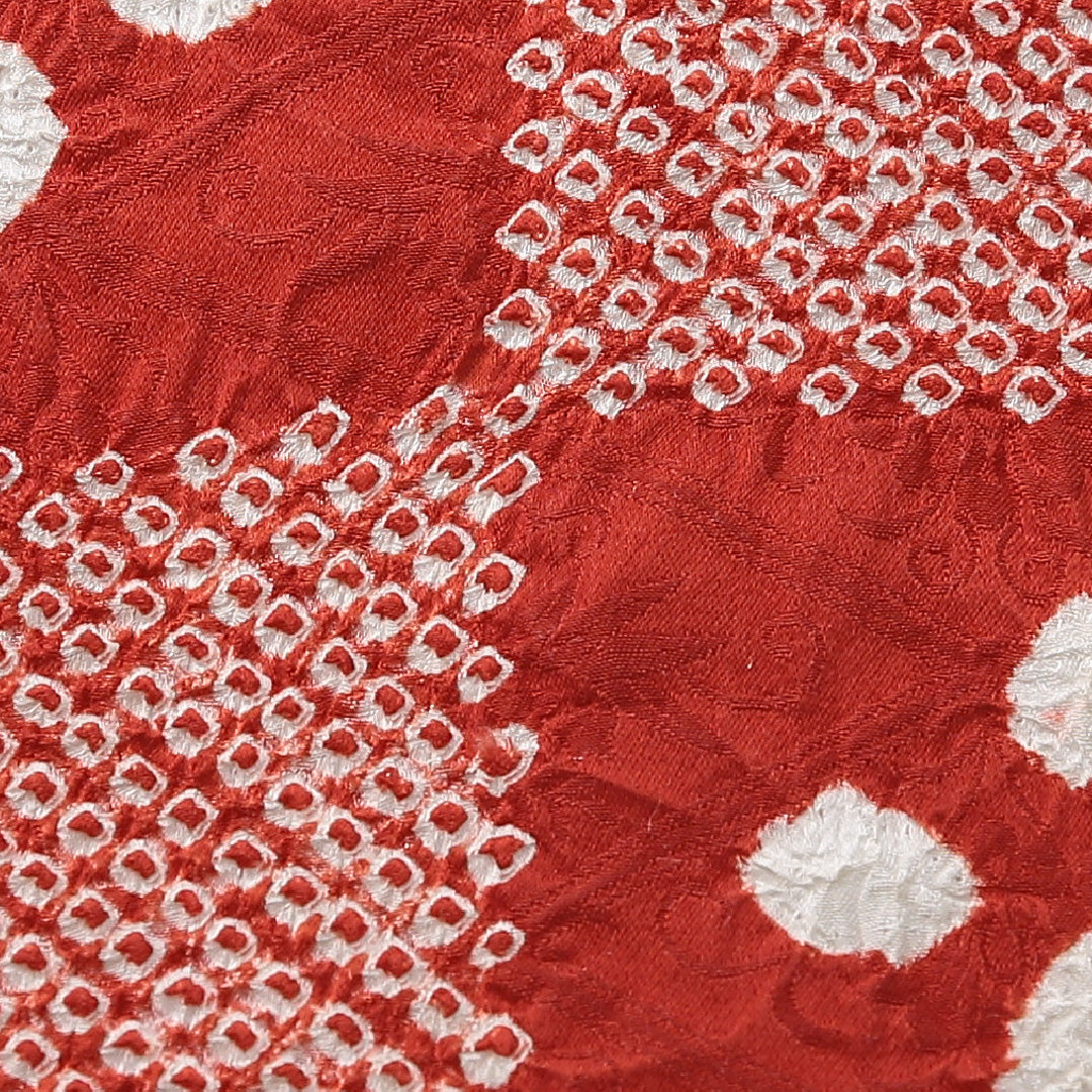 九寸名古屋帯 帯丈351cm カジュアル 名古屋仕立て ポイント柄 Cランク 正絹 染め帯 創作柄 黄系 1224-03763