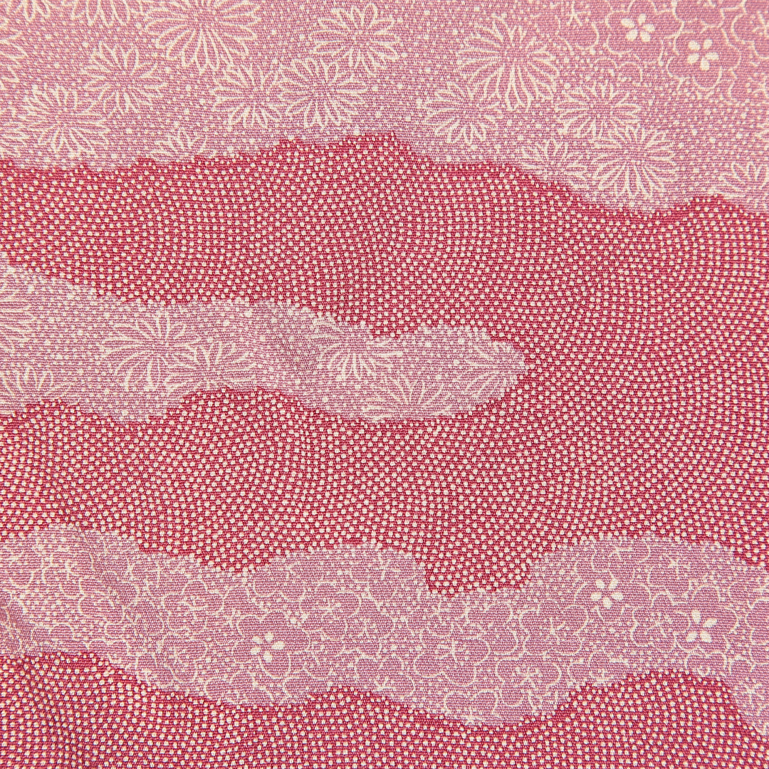 羽織(寄せ柄) 袷 身丈81cm 裄丈62cm 正絹 Cランク Sサイズ インフォーマル 赤系 1217-16817