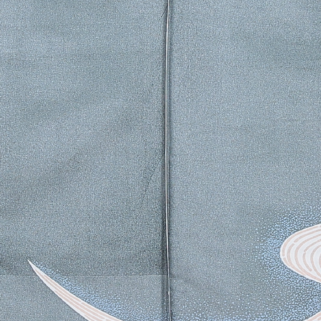 付下げ 洗える着物 単衣 身丈150cm 裄丈66cm ポリエステル Sランク Sサイズ バチ衿 インフォーマル 創作柄 黒系 1261-16282