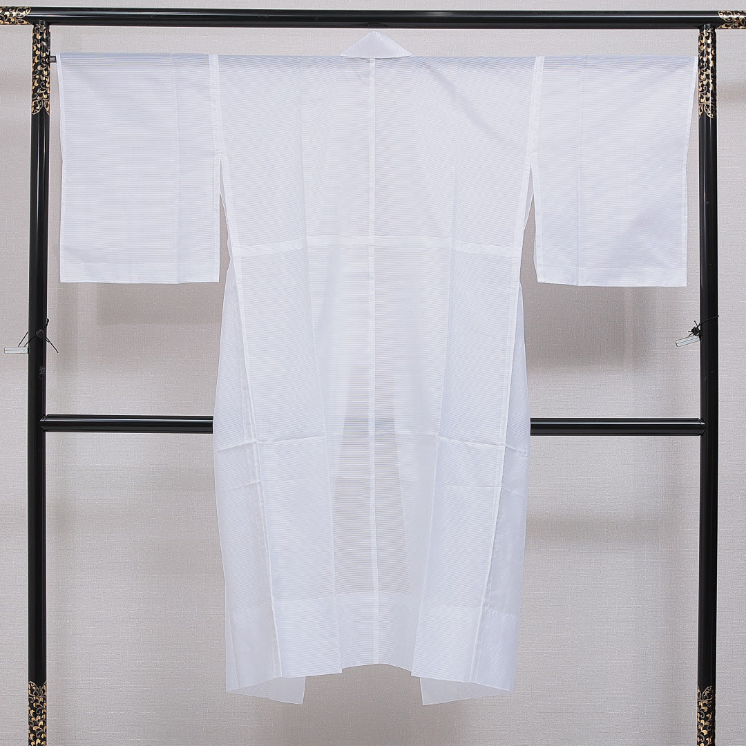 夏物 洗える着物 長襦袢 絽 身丈133cm 裄丈67cm ポリエステル Sランク XLサイズ 無地 白系 RP 1239-16601