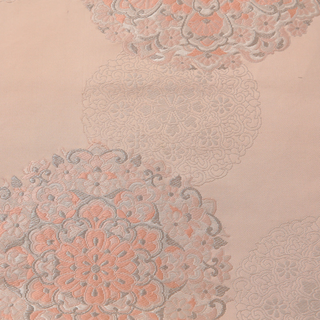 袋帯 帯丈424cm フォーマル 六通 Aランク 正絹 唐華 ピンク系 1223-01884