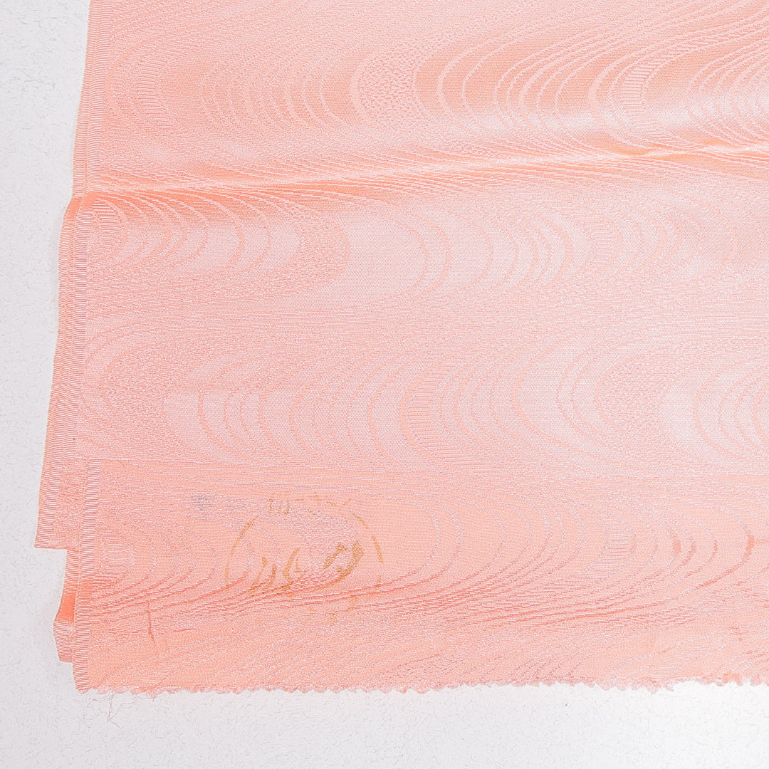 色無地 袷 身丈159cm 裄丈62cm 正絹 Bランク Mサイズ 広衿 インフォーマル 紋意匠 流水 無地 証紙 ピンク系 1214-15117