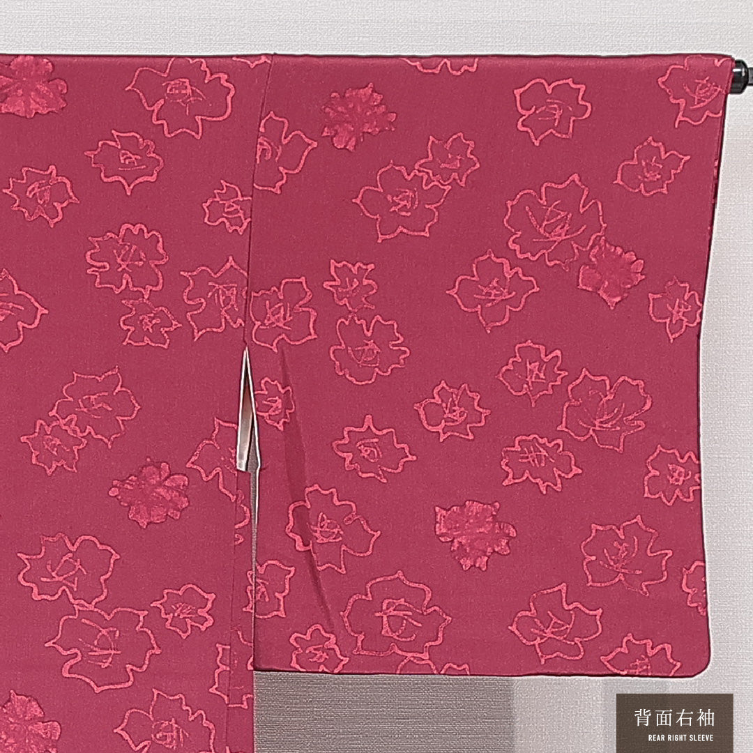 羽織 袷 身丈80cm 裄丈62cm 正絹 Sランク カジュアル Sサイズ 紐あり 桔梗 紫系 RP 1232-15326