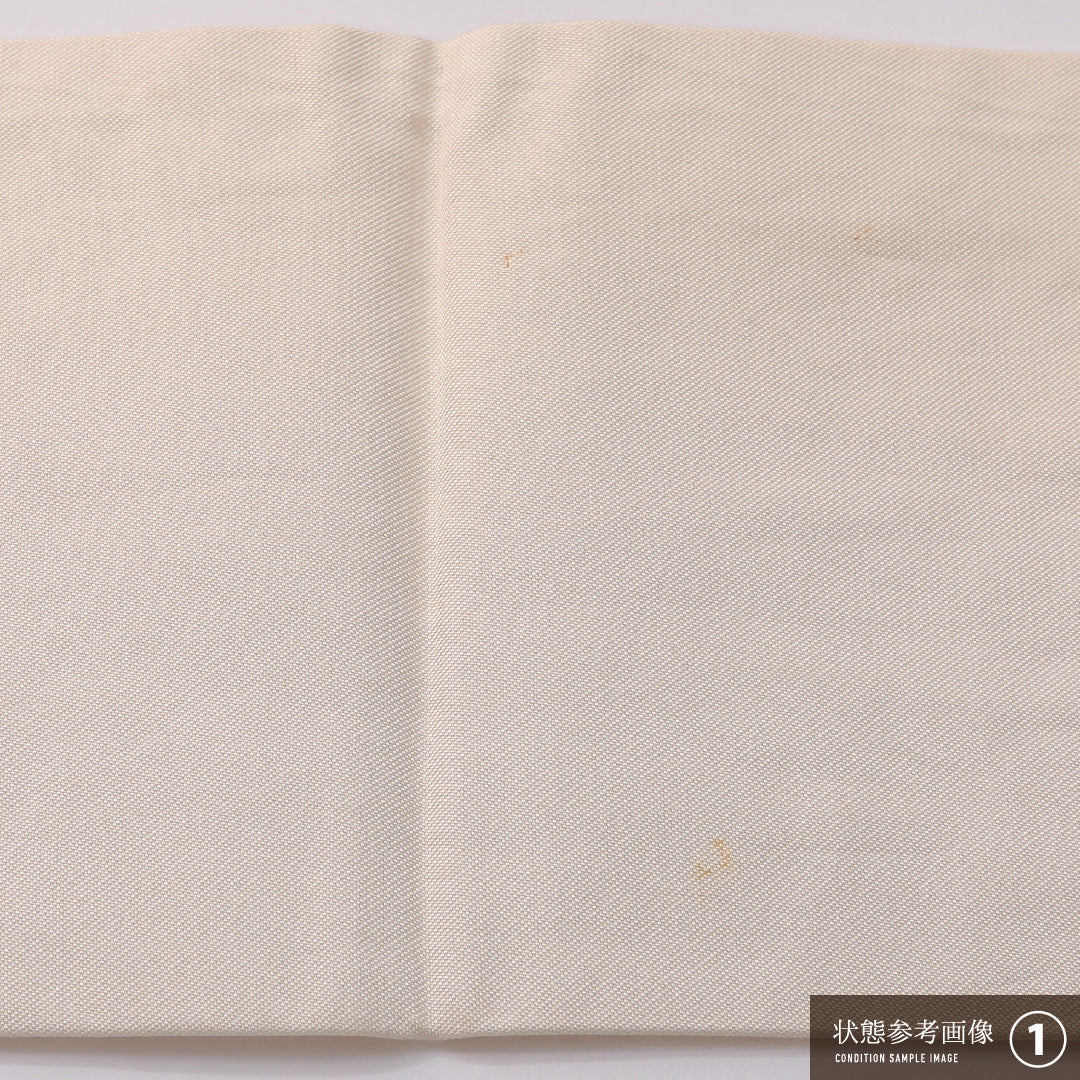 九寸名古屋帯 帯丈340cm セミフォーマル 名古屋仕立て 六通 Aランク 正絹 花菱 金系 1224-03205