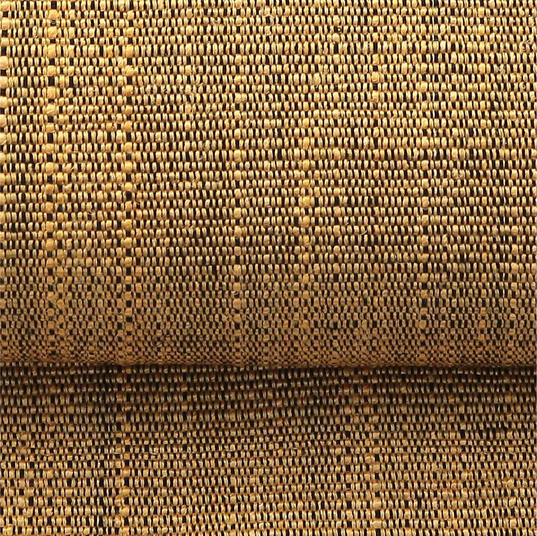 八寸名古屋帯(紬) 帯丈480cm カジュアル 開き仕立て 全通 Sランク 正絹 無地 黄系 1224-03735