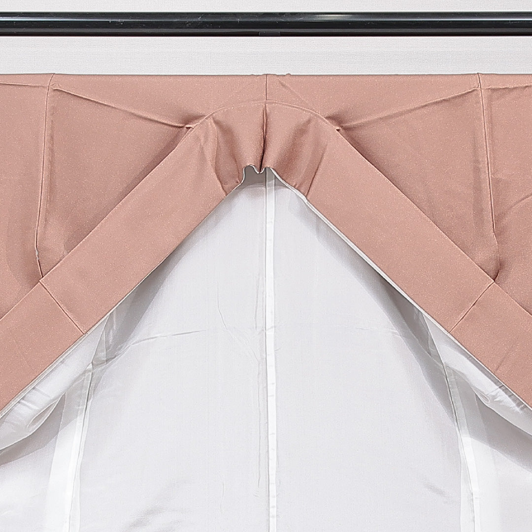 色留袖 袷 身丈163cm 裄丈65cm 三つ紋 藤輪に剣片喰 フォーマル Sランク Lサイズ 正絹 比翼仕立て 広衿 鳳凰 牡丹 1211-F0725