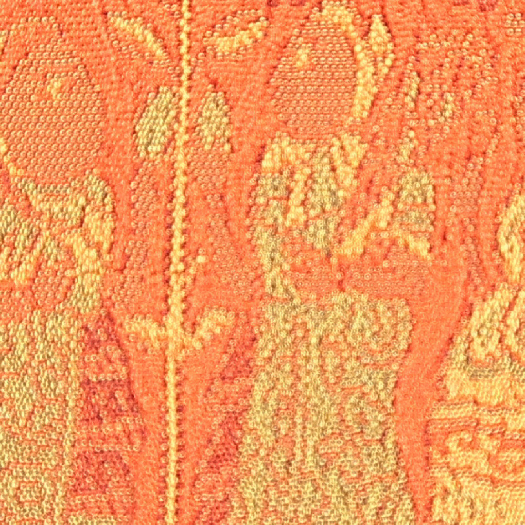 道行コート 袷 身丈88cm 裄丈32cm 正絹 Sランク Sサイズ フォーマル ポケットあり 創作柄 緑系 朱系 1263-15127