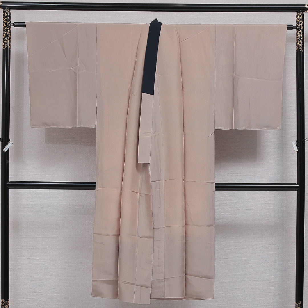 長襦袢 男性用 無双袖 身丈132cm 裄丈68cm 正絹 Aランク Sサイズ 落款 山 松 ベージュ系 RP 1241-16501