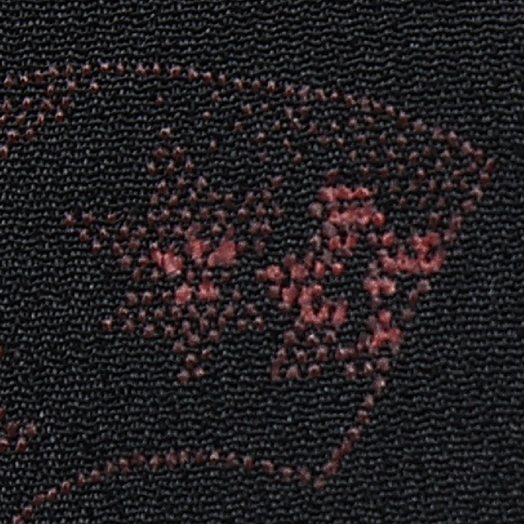 アンティーク 道行コート 袷 身丈81cm 裄丈62cm 正絹 Aランク Sサイズ 扇 黒系 1263-15461