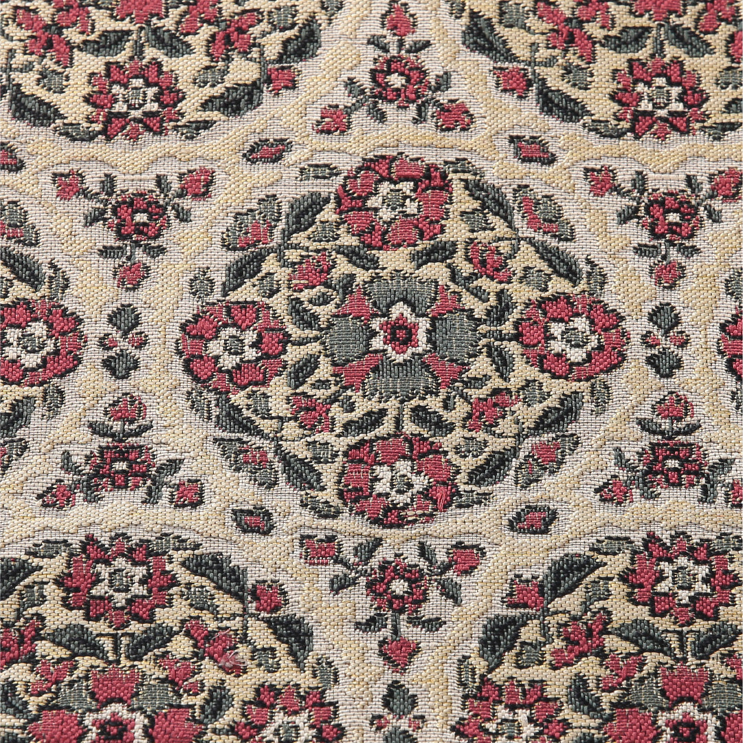 八寸名古屋帯 帯丈392cm カジュアル 開き仕立て 全通 Aランク 正絹 花文 多色系 クリーム系 1224-03916