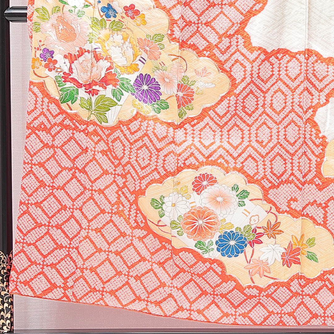 振袖 袷 身丈154cm 裄丈63cm フォーマル Cランク Sサイズ 正絹 広衿 牡丹 金駒刺繍 1213-F0701