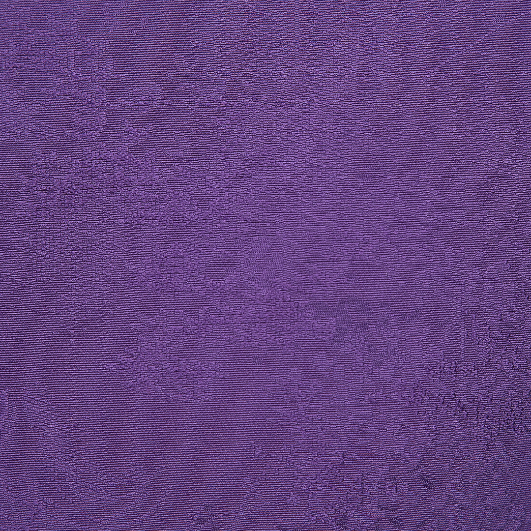 色無地 袷 身丈153cm 裄丈62cm 正絹 Aランク Sサイズ 広衿 一つ紋(丸に梅鉢) セミフォーマル 紋意匠 風景 紫系 1214-16901