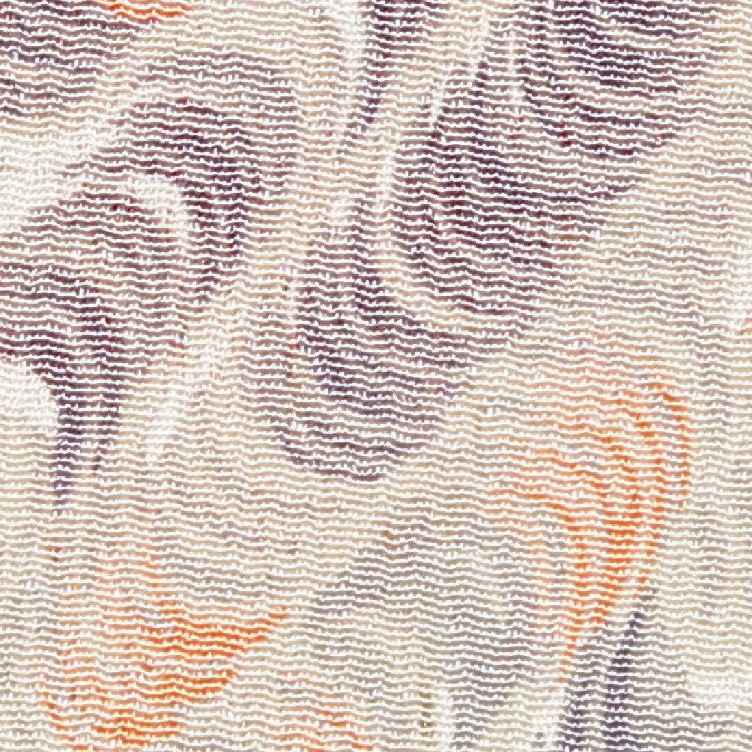 アンティーク 羽織 袷 身丈82cm 裄丈65cm 正絹 Cランク Mサイズ ちりめん 抽象柄 クリーム系 1217-16812