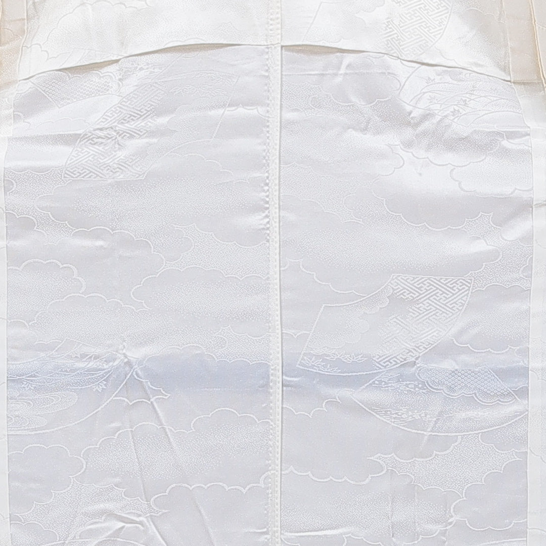 長襦袢 無双袖 身丈123cm 裄丈63cm 正絹 Aランク Sサイズ 古典柄 クリーム系 RP 1239-16711