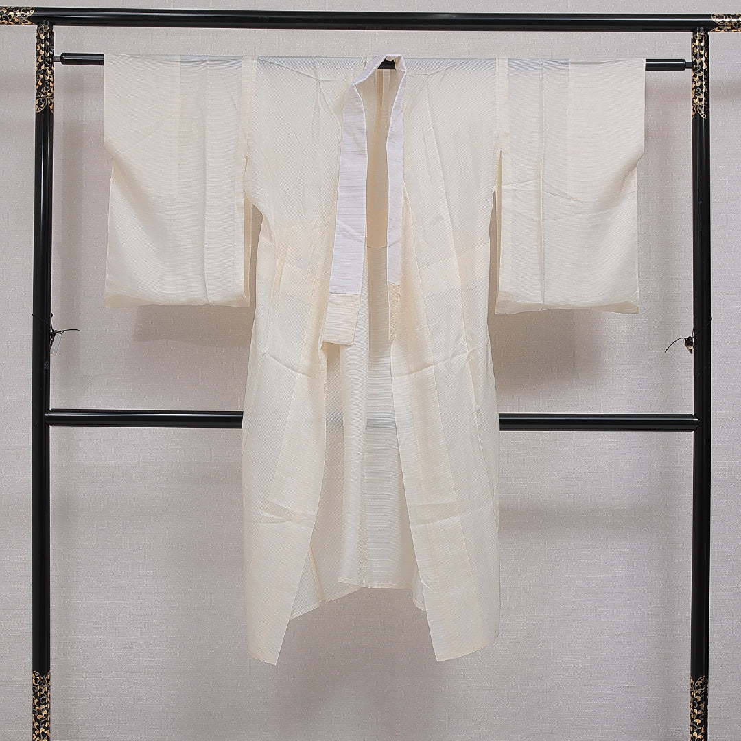 夏物 長襦袢 絽 身丈120cm 裄丈63cm 正絹 Aランク Sサイズ 無地 クリーム系 RP 1239-16632