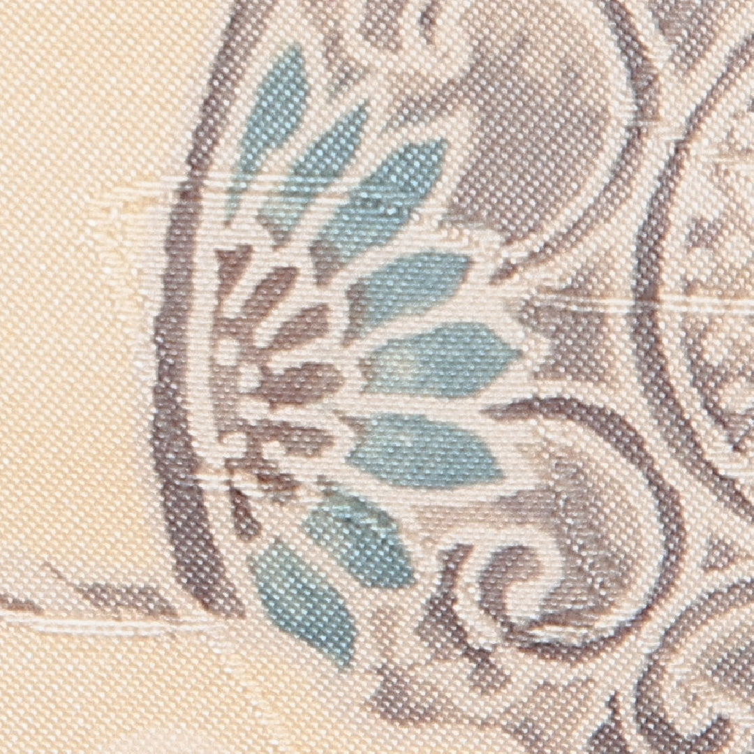 小紋 洗える着物 袷 身丈157cm 裄丈66cm ポリエステル Sランク Mサイズ 広衿 インフォーマル 鏡裏文 桜 クリーム系 1215-15792