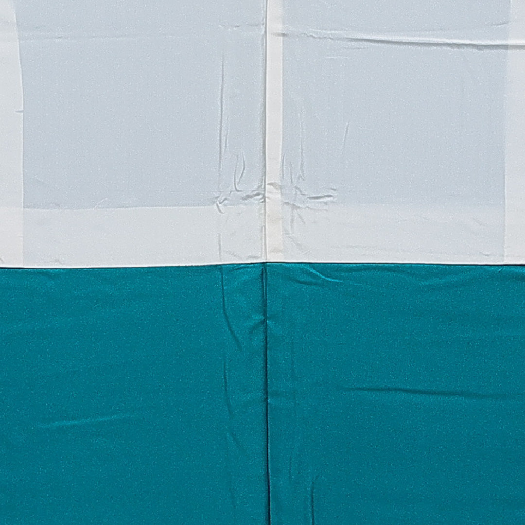 訪問着 洗える着物 袷 身丈156cm 裄丈65cm ポリエステル Sランク Mサイズ 広衿 セミフォーマル 流水 橘 金駒刺繍 緑系 青系 1212-16086