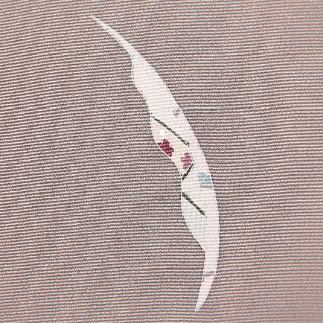 付下げ 袷 身丈174cm 裄丈68cm 正絹 Cランク 2XLサイズ 広衿 インフォーマル 市松 創作柄 グレー系 1261-16879