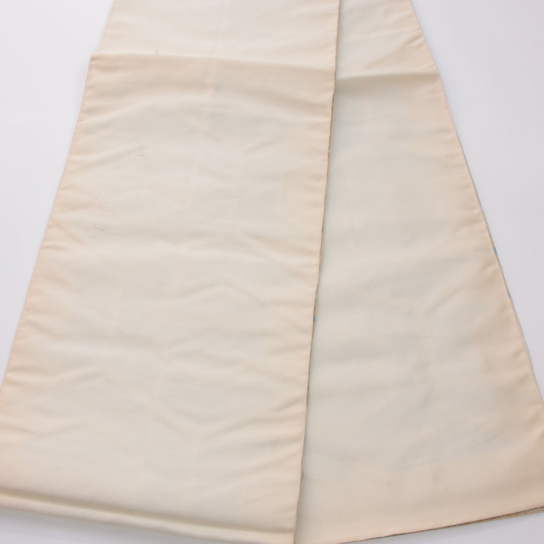 袋帯 帯丈438cm フォーマル 六通 Aランク 正絹 亀甲 金系 1223-02313