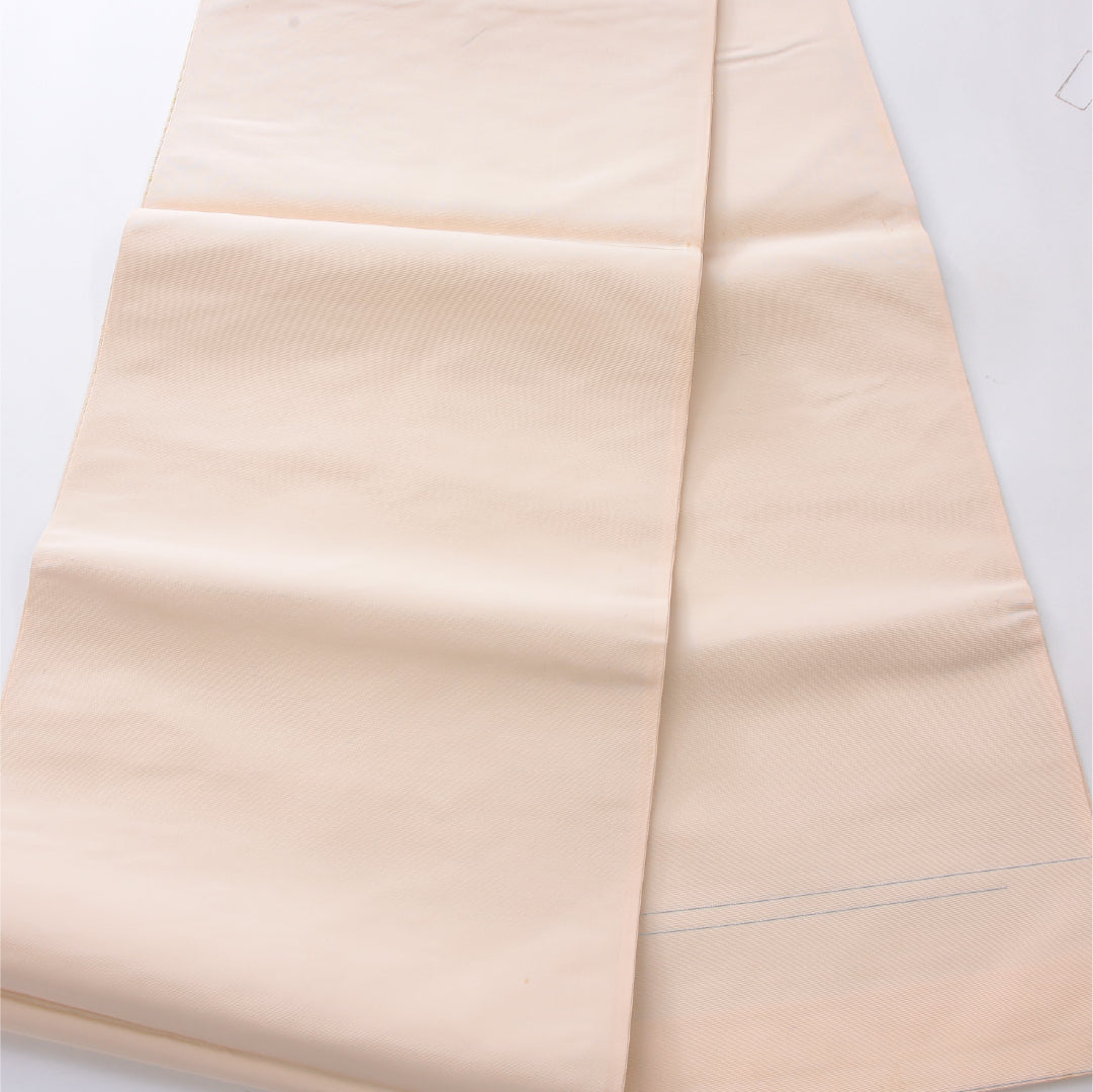 九寸名古屋帯 帯丈368cm カジュアル 開き仕立て 全通 未仕立て Cランク 正絹 丸文 ピンク系 1224-03983