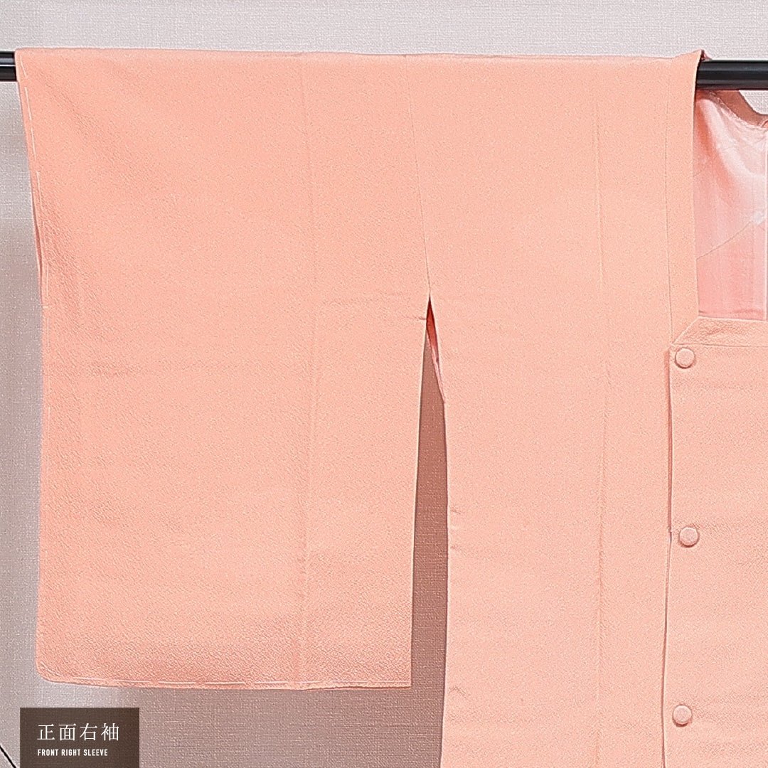 道行コート 袷 身丈88cm 裄丈66cm 正絹 Sランク セミフォーマル Mサイズ ポケットあり 無地 ピンク系 RP 1237-16848